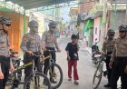 Patroli Bersepeda Sat Samapta Polresta Mataram Sambangi Permukiman, Ajak Warga Jaga Kamtibmas
