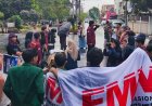 Aksi Mimbar Bebas FMN Mataram Berlangsung Tertib, Polsek Selaparang Lakukan Pengamanan Humanis