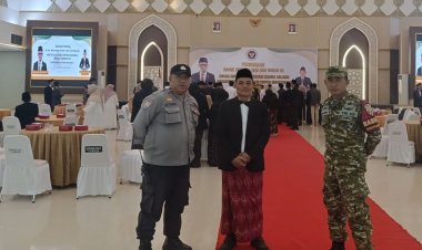Polsek Ampenan Amankan Kunjungan Kerja Menteri Haji dan Umrah RI di Asrama Haji NTB