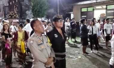 Polsek Mataram Pastikan Malam Seni Siwaratri 2026 di Banjar Seraya Berjalan Aman dan Khidmat